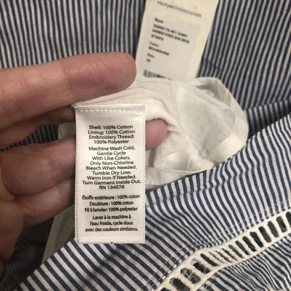 Vineyard Vines Moonshine Sandbar Strip Bow Sleeveless V-Neck Dress Size XS NWT - Picture 10 of 13